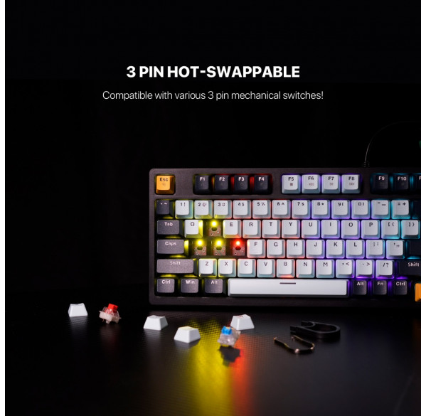Клавиатура игровая механическая Fantech Atom 96 RGB, проводная Клавиатура игровая механическая Fantech Atom 96 RGB, проводная
