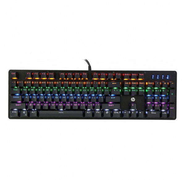 Клавиатура HP GK100F, черный, игровая, механическая, проводная