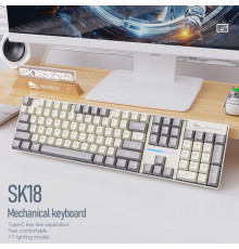 Клавиатура Smailwolf SK18, бежевая, игровая, механическая, проводная