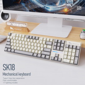 Клавиатура Smailwolf SK18, бежевая, игровая, механическая, проводная