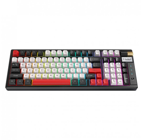 Клавиатура игровая механическая T-WOLF T70 RGB, беспроводная Клавиатура игровая механическая T-WOLF T70 RGB, беспроводная