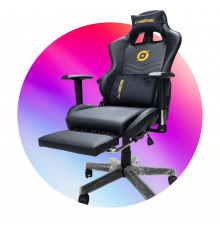 Кресло игровое ANBEGE Premium Чёрный + золото