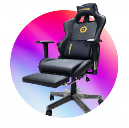 Кресло игровое ANBEGE Premium Чёрный + золото