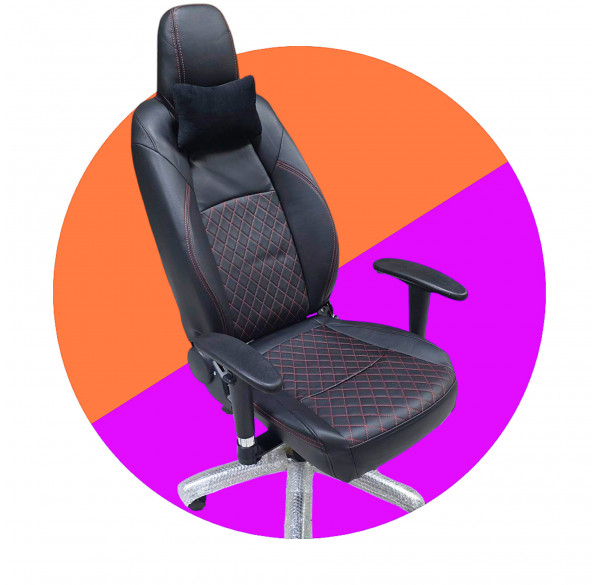 Кресло игровое Gaming Premium Чёрный + бордовый