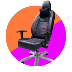 Кресло игровое Gaming Premium Чёрный + бордовый
