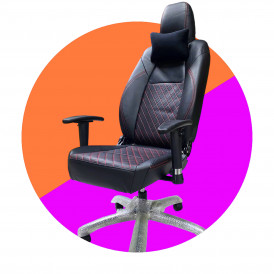 Кресло игровое Gaming Premium Чёрный + бордовый