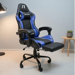 Кресло игровое RACER Mustang, чёрный+синий