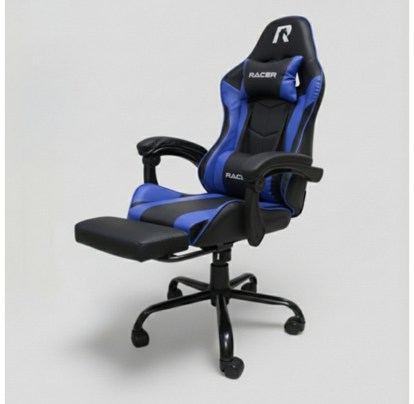 Кресло игровое RACER Mustang, чёрный+синий