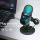 Микрофон конденсаторный с RGB подсветкой, чёрный