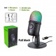 Микрофон конденсаторный с RGB подсветкой, чёрный