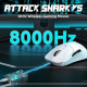Мышь Attack Shark V5 белая, игровая, беспроводная, перезаряжаемая