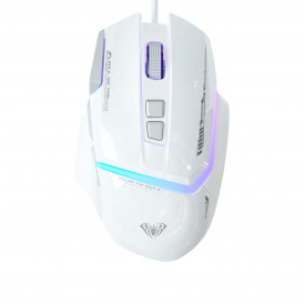 Мышь Aula S12 PRO, белая, игровая, проводная