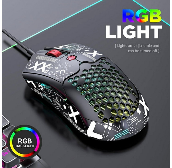 Мышь игровая проводная Free Wolf M5 RGB Macro + грипсы Мышь игровая проводная Free Wolf M5 RGB Macro + грипсы