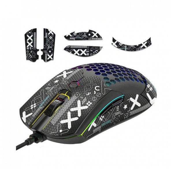Мышь игровая проводная Free Wolf M5 RGB Macro + грипсы Мышь игровая проводная Free Wolf M5 RGB Macro + грипсы