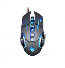 Мышь T-WOLF V6, чёрная, игровая, проводная