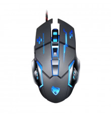 Мышь игровая проводная T-WOLF V6, серый