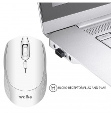 Мышь беспроводная Weibo RF-6400 белая