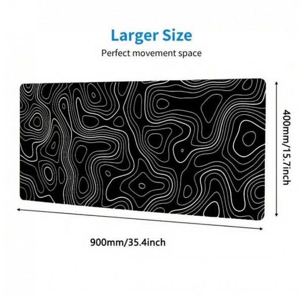 Коврик для стола mousepad 900x400 Топографическая карта Black Коврик для стола mousepad 900x400 Топографическая карта Black