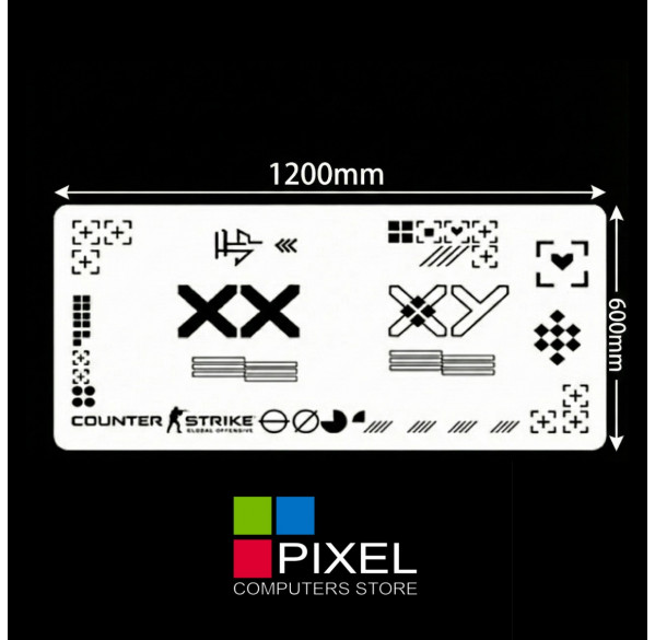 Коврик для стола 1200x600 CS:GO Skin information flow (mousepad)