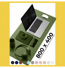 Коврик для стола из кожи 800x400 зелёный