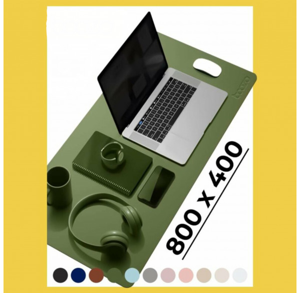 Коврик для стола из кожи 800x400 зелёный Коврик для стола из кожи 800x400 зелёный