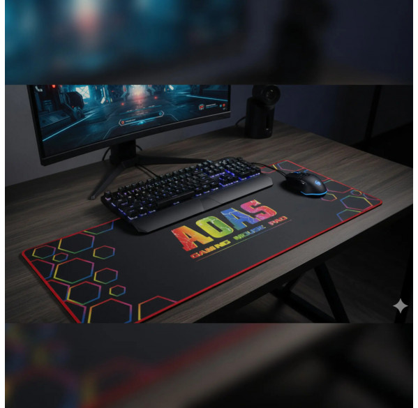 Коврик для стола mousepad 800x300 AOAS rainbow