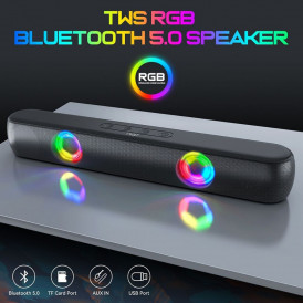 Колонки беспроводные T-Wolf B320 soundbar RGB