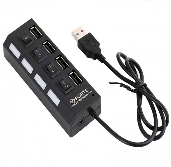 USB Hub разветвитель на 4 USB с выключателями USB Hub разветвитель на 4 USB с выключателями