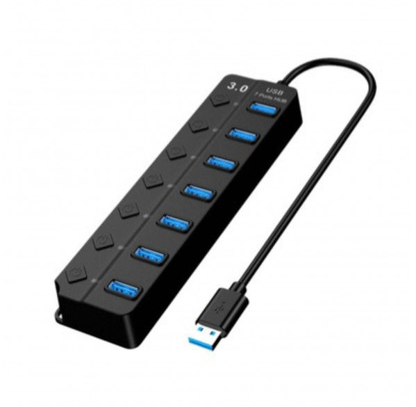 USB Hub разветвитель на 7 USB 3.0 с выключателями USB Hub разветвитель на 7 USB 3.0 с выключателями