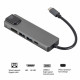 USB Hub разветвитель на 1 LAN, 2 USB 3.0, 1 HDMI, 1 Type-c