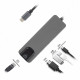 USB Hub разветвитель на 1 LAN, 2 USB 3.0, 1 HDMI, 1 Type-c