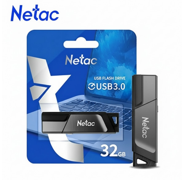Внешний FLASH накопитель  32GB Netac, USB 3.0 (c аппаратной защитой от записи)