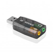 Переходник адаптер с USB на Audio AUX 3.5мм (внешний USB аудиоконтроллер)