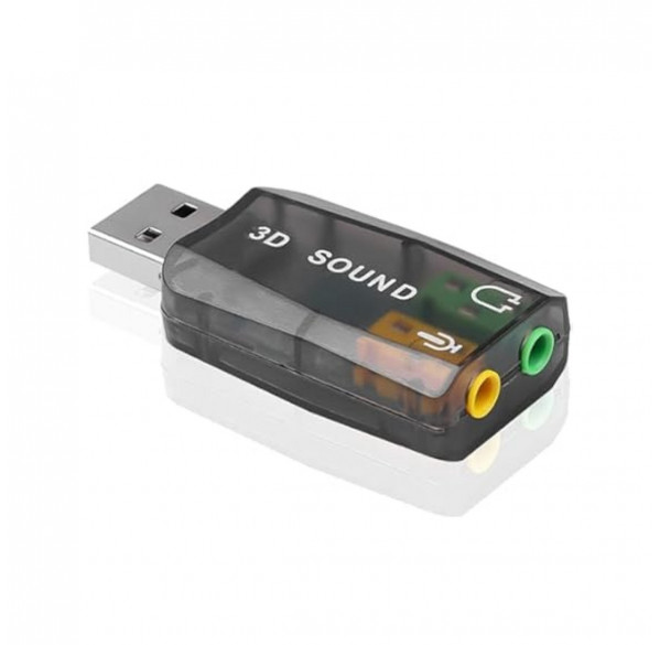 Переходник адаптер с USB на Audio AUX 3.5мм (внешний USB аудиоконтроллер)