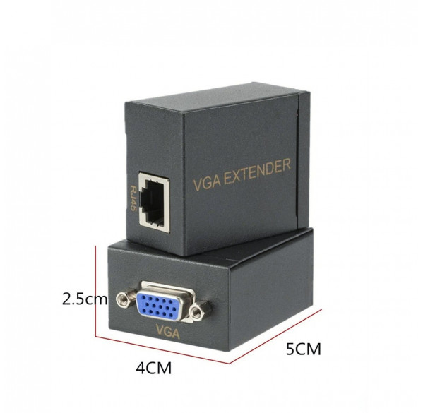 Переходник удлинитель VGA (до 60м. с использованием кабеля Ethernet)