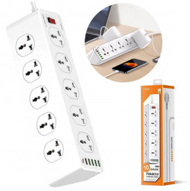Удлинитель / сетевой фильтр LDNUO SC10610 (6 Socket + 5 USB + Type-C) 2м.