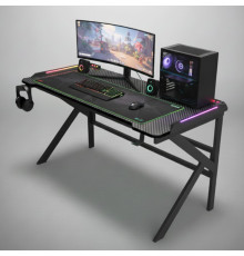 Стол компьютерный игровой D2105, 120x60см, с LED подсветкой