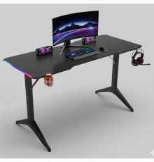 Стол компьютерный игровой D2208, 120x60см, с LED подсветкой