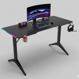 Стол компьютерный игровой D2208, 120x60см, с LED подсветкой