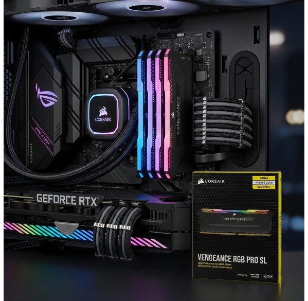 Оперативная память RAM DDR4 32GB (4x8GB) 3600MHz Corsair Vengeance RGB PRO SL