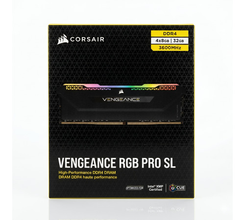Оперативная память RAM DDR4 32 GB (4x8GB) (3600 MHz) Corsair Vengeance RGB PRO SL