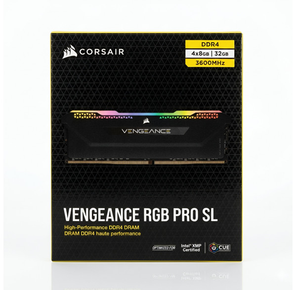 Оперативная память RAM DDR4 32GB (4x8GB) 3600MHz Corsair Vengeance RGB PRO SL