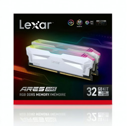 Оперативная память RAM DDR5 32GB (KIT 2x16) 6400MHz Lexar ARES белые