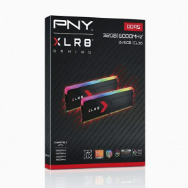 Оперативная память RAM DDR5 32GB (KIT 2x16) 6000MHz PNY XLR8 Gaming EPIC-X RGB™