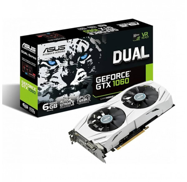 Видеокарта Nvidia GTX 1060 6GB ASUS DUAL Б/У с коробкой Видеокарта Nvidia GTX 1060 6GB ASUS DUAL Б/У с коробкой