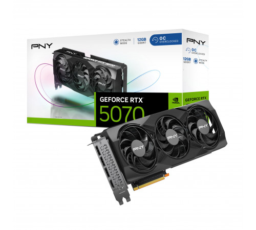 Видеокарта Nvidia RTX 5070 12 GB PNY Triple Fan OC