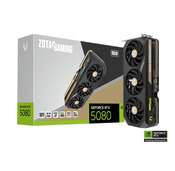 Видеокарта Nvidia RTX 5080 16GB ZOTAC GAMING SOLID OC Видеокарта Nvidia RTX 5080 16GB ZOTAC GAMING SOLID OC