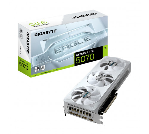 Видеокарта Nvidia RTX 5070 12 GB Gigabyte Eagle OC ICE SFF белая