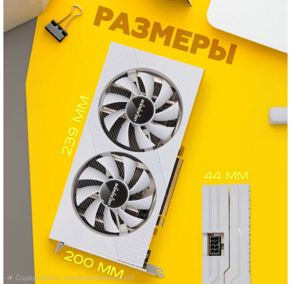 Видеокарта AMD RX 580 8GB Dicasver, белая, б/у