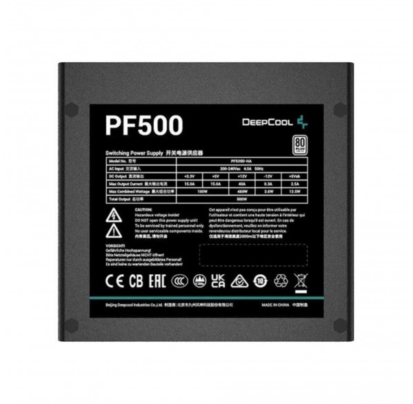 Блок питания для ПК 500W Deepcool PF500 80+ Блок питания для ПК 500W Deepcool PF500 80+